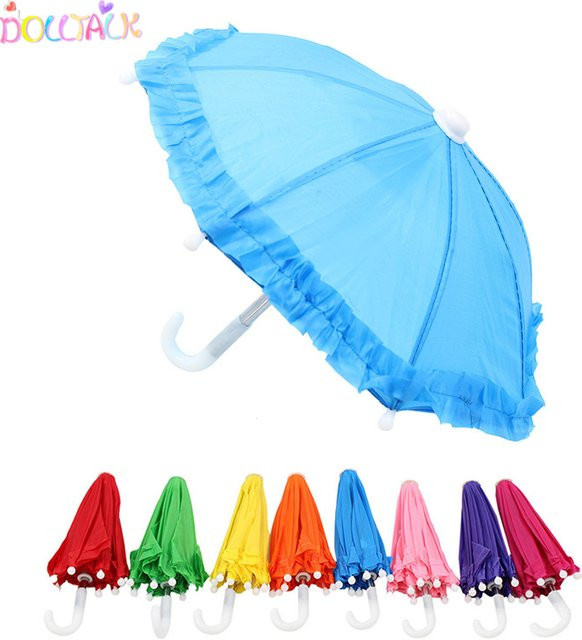 YIWU MISU Colorful Dolls Umbrella Toys Dolls House Accessories - Bild 1