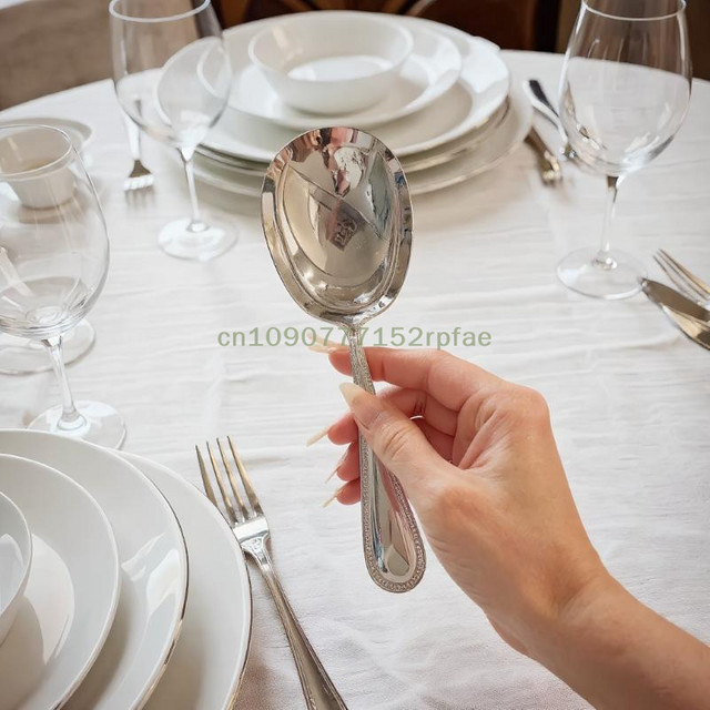 JETTING Servierlöffel aus Edelstahl in Silber poliert für Reis und Suppe - Bild 1