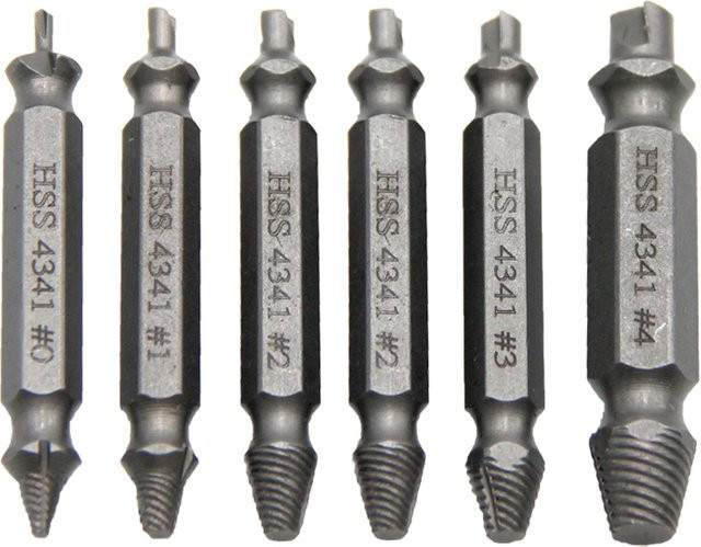 Mr Drill Extraktor mit Doppelkopf und S2-Stahl für gebrochene Schrauben und Draht, Silber - Bild 1