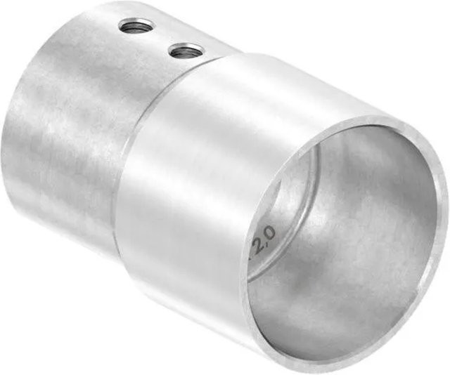 FeNau Nutrohrverbinder Edelstahl V4A in Silber für Ø 42,4 mm mit 1,5 mm und 2,0 mm Wandstärke - Bild 1