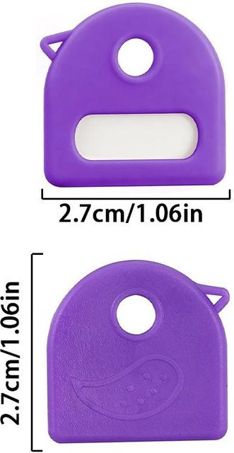 20 Stück farbige Schlüsselkappen aus weichem Gummi in Multicolour als elastische Schlüsselschutzabdeckungen - Bild 1