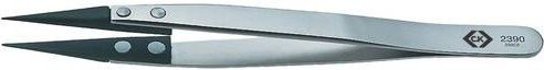C.K Tools T2390 Bestückungspinzette 249CF Spitz fein aus Edelstahl in Silber, Länge: 130 mm - Bild 1