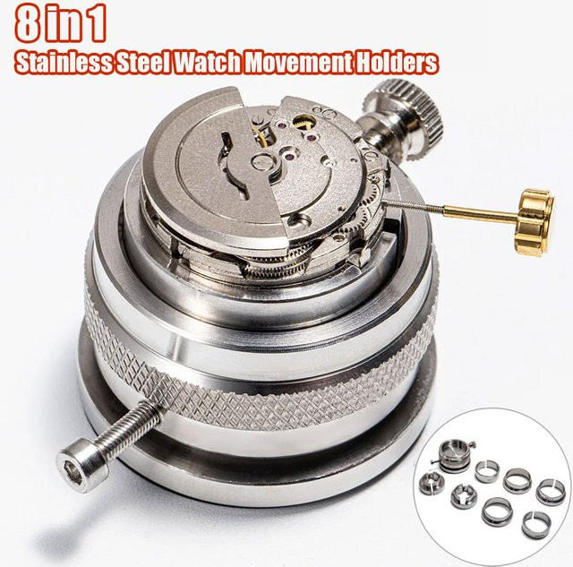 OAKCHARM Uhrwerkhalter Edelstahl, Silber, Unisex - Bild 1