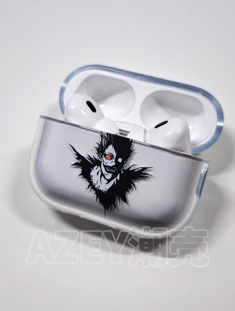 Death Note Anime Schutzhülle für Apple AirPods 1 2 3 Pro und Airpods 4 mit Motiven von Light Yagami, Lawliet und Ryuk - Bild 1