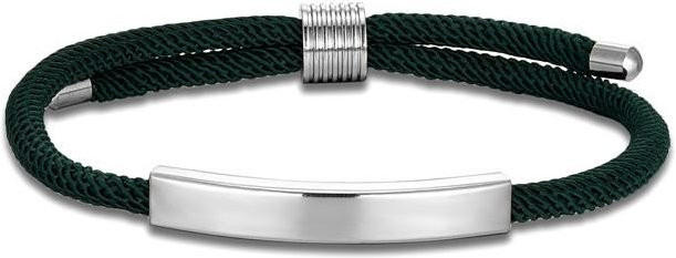 Medizinisches Alarmarmband, Edelstahl, grün, Unisex - Bild 1