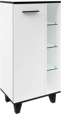 Fackelmann Midischrank TE-A in Weiß Matt mit Soft-Close-Türen und Regalböden, B/T/H: 47 x 32 x 94,2 cm - Bild 3