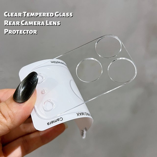 Hartglas-Kameraschutz für Apple iPhone 17 Pro Air, 13, 14, 15 und 16 Pro Max als Linsenabdeckung und Displayschutz in Transparent oder Weiß - Bild 1
