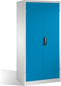C+P Werkzeugschrank mit Drehtüren, 3 Böden und 3 Schubladen, Farbe Lichtblau und Lichtgrau, H x B x T: 195 x 93 x 60 cm - Bild 1