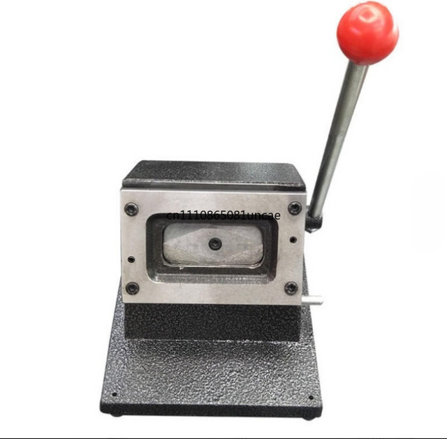 R3 Spielkarten-Stanzmaschine und Visitenkarten-Schneidegerät aus Metall in Schwarz für 88 x 63 mm - Bild 1