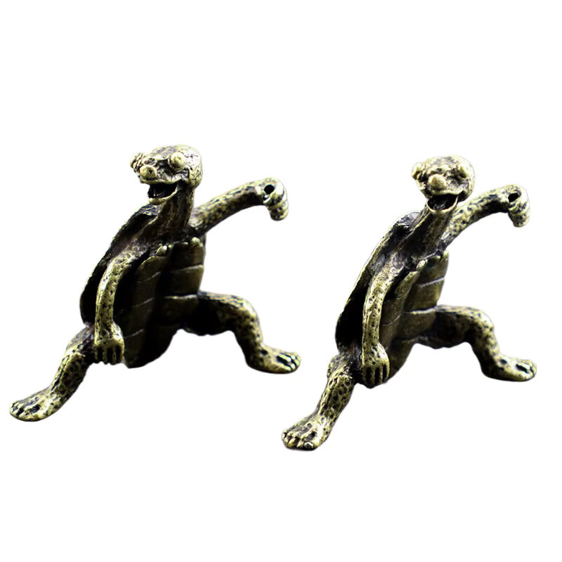 JETTING Weihrauchhalter Schildkrötenform aus Metall in Bronze und Gold im Vintage-Design - Bild 2