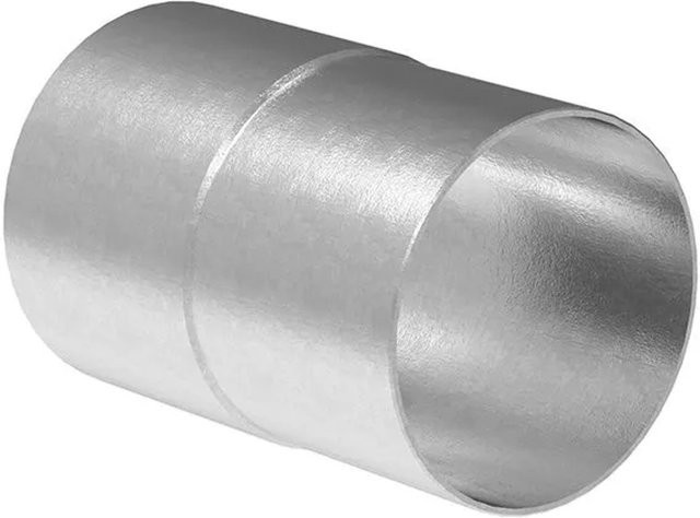 FeNau Steckverbinder aus Edelstahl in Silber, gerade, Durchmesser: 48,3 mm, für WS 2,5 auf 2,0 mm - Bild 1