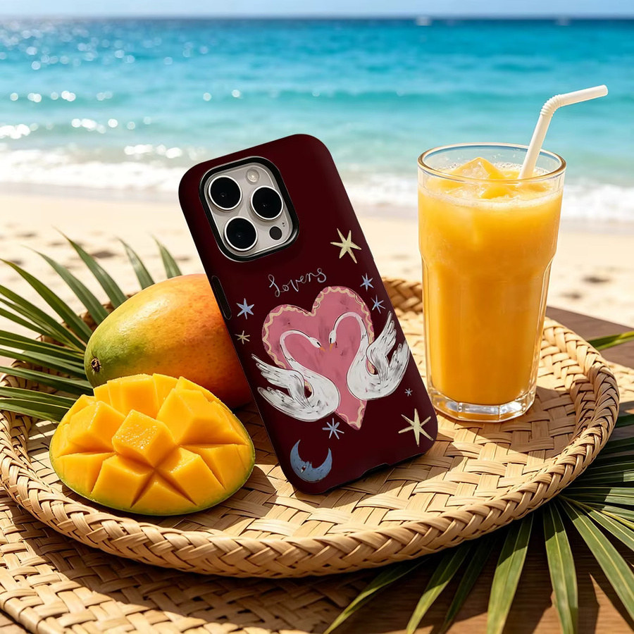 CaseChic Schutzhülle Celestial Lovers mit mattem Bumper und MagSafe Kompatibilität für iPhone 17 16 15 14 Plus Pro Max, Stoßfest, Mehrfarbig - Bild 2