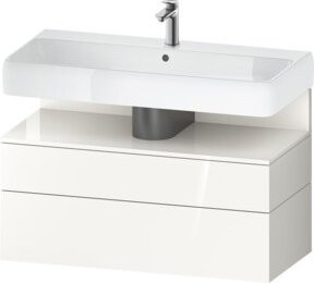 Duravit Waschtischunterschrank Qatego in Weiß mit 1 Kasten und Nischenbereich, B/T/H: 99 x 47 x 59 cm - Bild 1