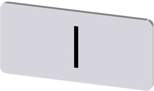Siemens Bezeichnungsschild 3SU1900-0AC81-0QB0 in Silber und Weiß, 10 Stück - Bild 1