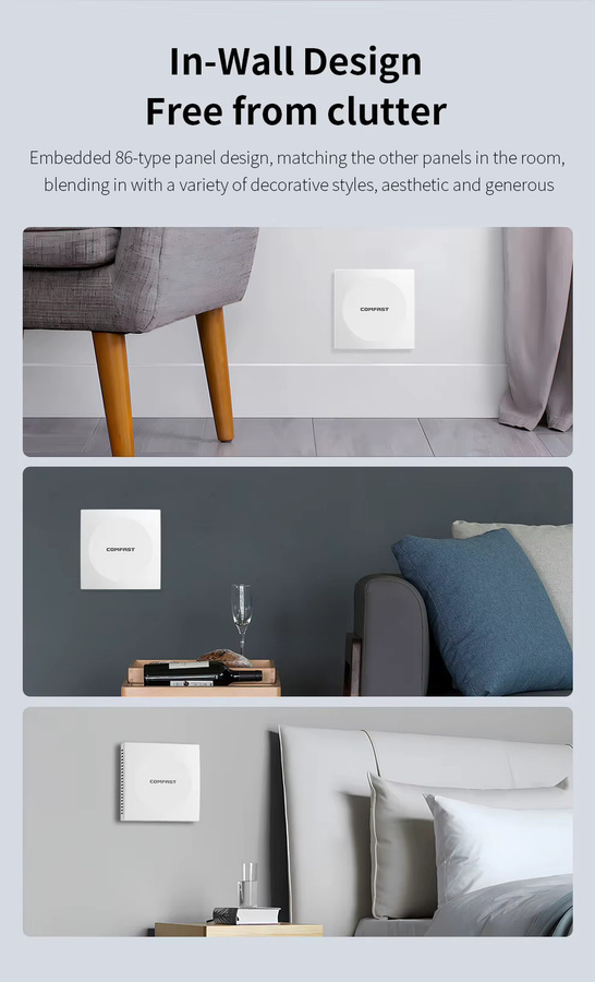 COMFAST AX1500 WiFi 6 Mesh Router Dual-Band Gigabit Wireless Router in Weiß - Bild 4