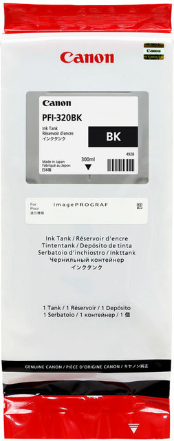 Canon PFI-320BK Original Tintenpatrone Schwarz 300 ml für imagePROGRAF TM-200, TM-205, TM-300, TM-305 - Bild 1