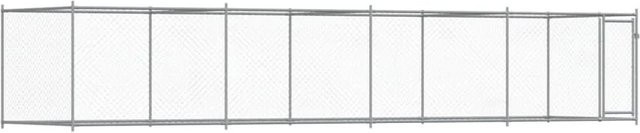 vidaXL Hundezwinger aus verzinktem Stahl mit Tür, Grau, B/T/H: 8 x 2 x 1,5 m - Bild 1