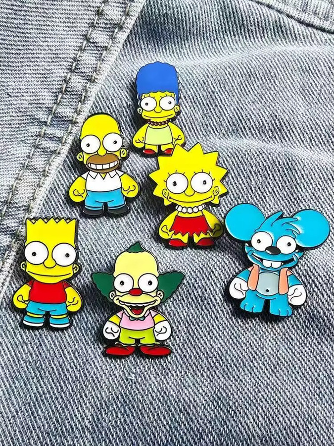 The Simpsons Emaille-Pin-Set, 6/7-teilig, Bunt, Broschen-Abzeichen - Bild 3