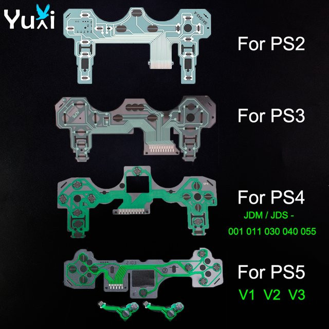 Yuxi Leitfähiges Flexkabel für PlayStation Controller PS2 PS3 PS4 Pro Slim und PS5 V1 V2 V3 als Tastatur PCB Tastenband Platine - Bild 1