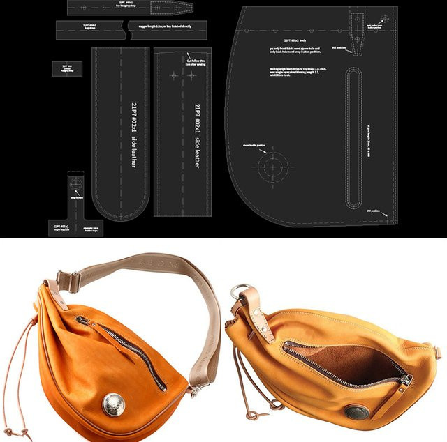 Yomdid 8er Set Acryl Schablonen für die DIY Lederverarbeitung zur Herstellung von Brusttaschen und Umhängetaschen - Bild 1