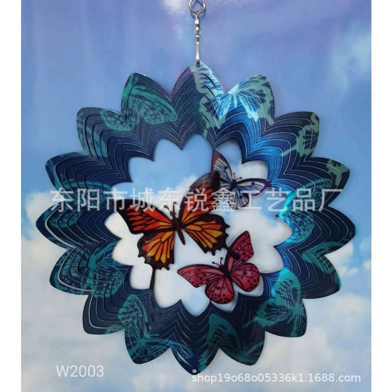 Yiran Furniture 3D Kolibri Windspiel aus Metall in Multicolour, Durchmesser: 30 cm - Bild 1