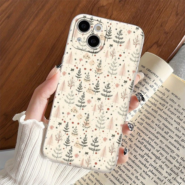 Transparente Apple iPhone Handyhülle mit Weihnachtsbaum-Aufdruck in Multicolor für iPhone 17, 16 und 15 Serien - Bild 1