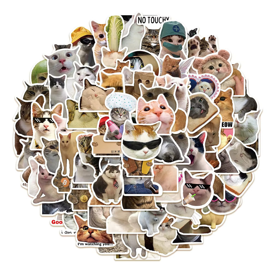 Rspctou Katzen-Cartoon-Aufkleber, multicolor, 10-teiliges Set - Bild 2
