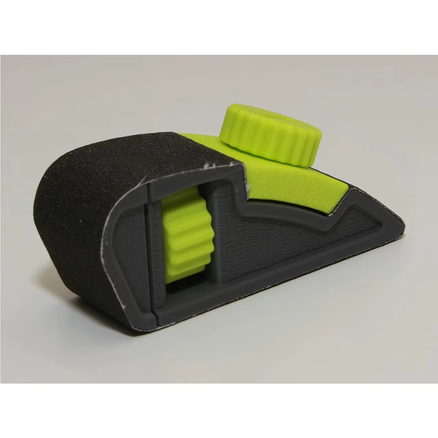GUHE Hand-Schleifpapierhalter in Schwarz als verstellbares Schleif- und Polierwerkzeug für Holzbearbeitung und Modellbau mit Schnellklemme - Bild 2