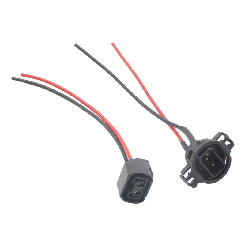 KE LI MI Kabelbaum Ersatzset für HID LED Glühbirnen mit PSX24W Stecker, 2x männlich/weiblich, Schwarz - Bild 1