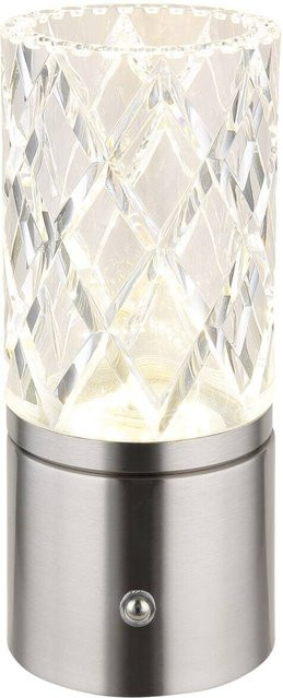 GLOBO LED-Tischleuchte Sanja in Silber und Transparent aus Metall und Acryl, Höhe: 19 cm, Durchmesser: 8 cm - Bild 1
