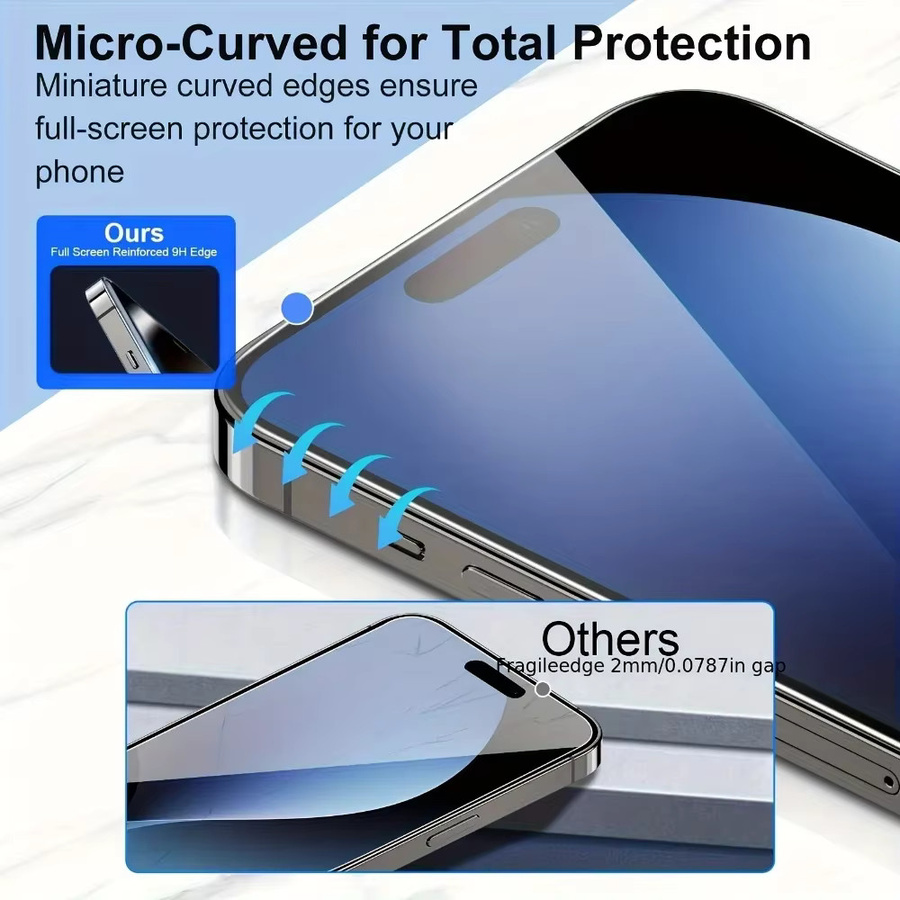 4er-Pack Gehärtetes Glas Display-Schutzfolie für Apple iPhone 17 16 15 14 13 12 11 Pro Max Plus XR XS in Transparent - Bild 4