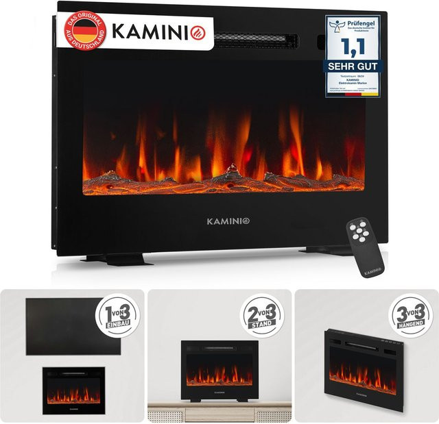 KAMINIO Elektrokamin MARLON 3-in-1 in Schwarz, 24 Zoll - Bild 1