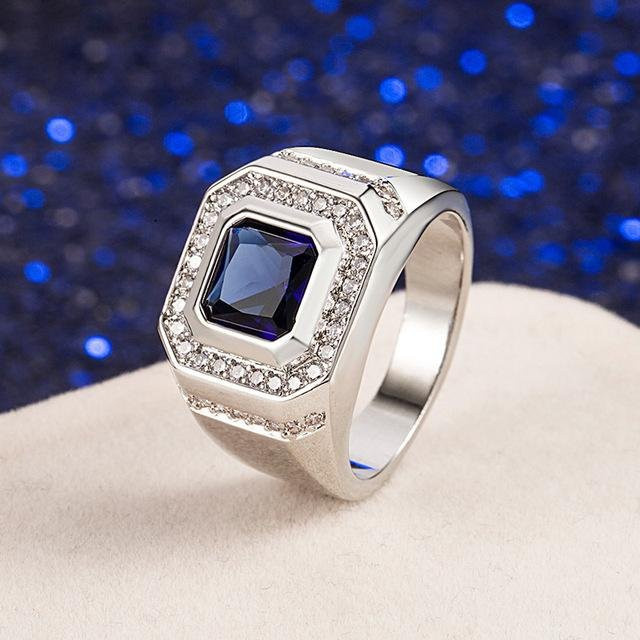 Ring 925 Silber, Zirkonia, Herren - Bild 1