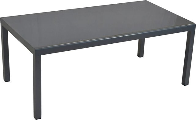 Merxx Gartentisch aus Aluminium und Glas in Silber, B/T: 190 x 100 cm - Bild 1