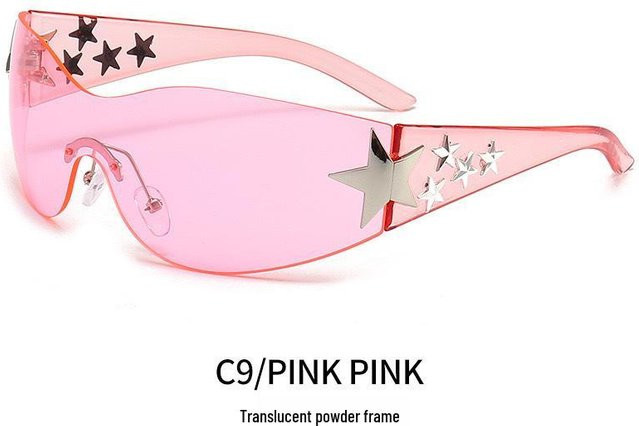 SportSurge Sportsonnenbrille, randlos, wrap, pink, Kunststoff - Bild 1