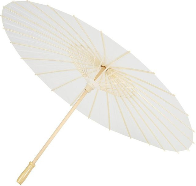 Dekorativer Papier-Sonnenschirm von TOMTOP JMS in Weiß und Beige für Hochzeiten und DIY-Gestaltung - Bild 1