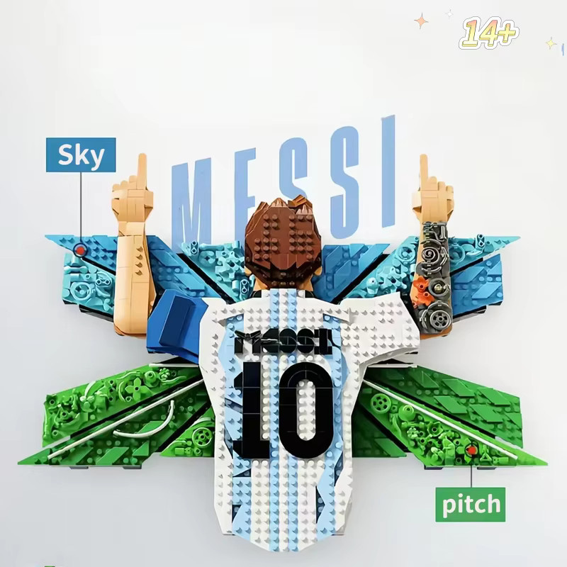 Potdemiel Fußball-Superstar Leo Lionel, Baustein-Puzzle-Modell, ab 14 Jahre - Bild 2