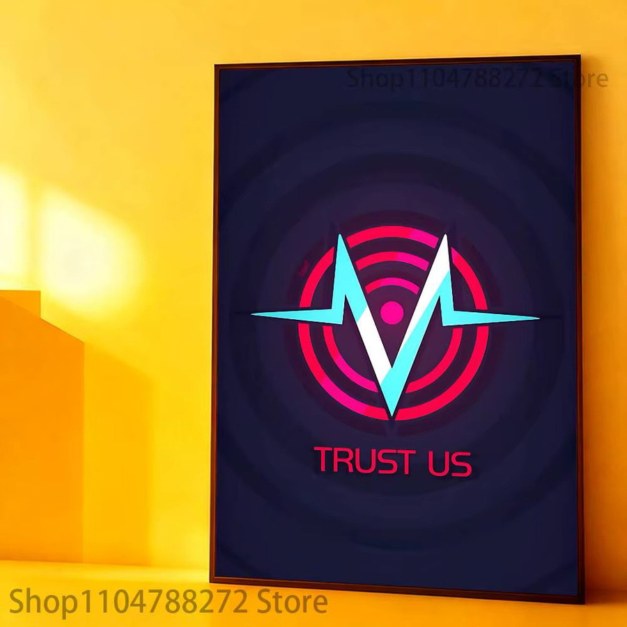 V-Vox T-TrusT Me Poster, Mehrfarbiges Abstract Typography Wandkunst Poster aus Papier, Rechteckig - Bild 5