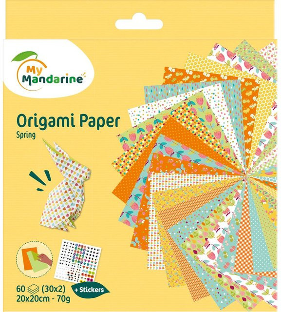 My Mandarine Faltpapier-Sortiment Spring in Bunt/Mehrfarbig - Bild 1