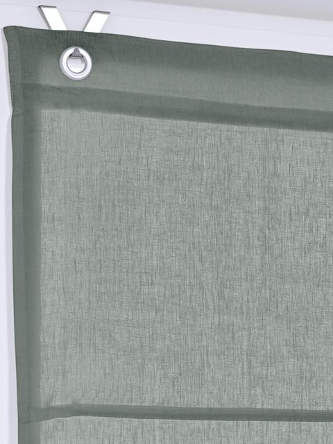 Raffrollo Heine Home aus Leinen in Grün, B: 140 cm, H: 45 cm - Bild 1
