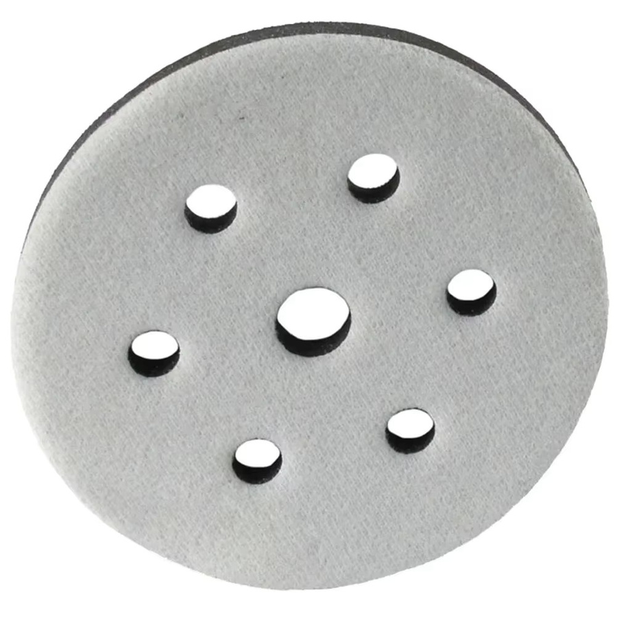 Weißes Schnittstellenpad für DA-Polierer und Schleifmaschinen mit 6 Zoll Durchmesser und 10 mm Dicke, weiche Dichte, 6+1 Lochmuster für staubfreies Arbeiten mit Klettverschluss - Bild 4