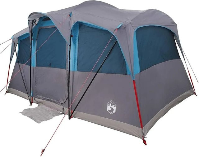 vidaXL Zelt mit Dach in Blau, Maße H x B x T: 216 x 435 x 255 cm, aus Polyester - Bild 1