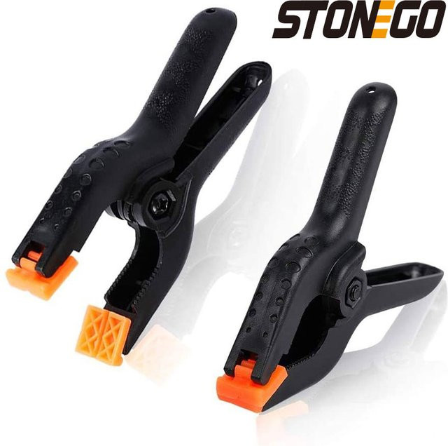 STONEGO Kunststoff A-Wort Clip schwarze Federklammer als Zimmermannsklammer für die Holzbearbeitung und DIY-Modelle - Bild 1