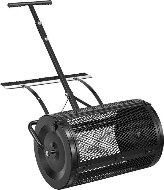 Buying Solutions MB Kompoststreuer aus pulverbeschichtetem Stahl in Schwarz mit Bürste und Schiebe-/Zuggriff, Breite: 61 cm - Bild 1