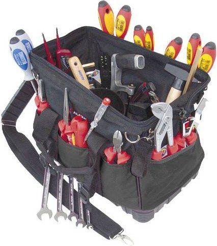 Alarm Werkzeugtasche bestückt Schwarz L x B x H: 46 x 22 x 22 cm - Bild 1