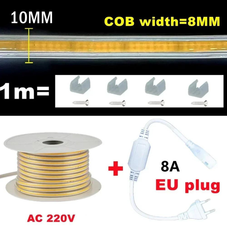 GuangZhouZhenqin COB LED-Streifen Wasserdicht mit Linse, Dimmbar, Weiß, 5m - Bild 3