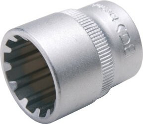 BGS Steckschlüssel-Einsatz Gear Lock 10315, Antrieb Innenvierkant 10 mm (3/8 Zoll), Schlüsselweite 15 mm, Farbe Silber - Bild 1
