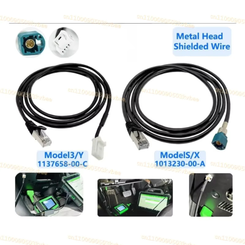 Diagnose-Servicekabel Ethernet für Tesla Model 3, Y, Model X, S in Schwarz, USB-C auf Ethernet/LAN, Länge: 1,5 bis 2 Meter, Teilenummern 1137658-00-C und 1013230-00-A - Bild 3