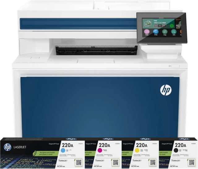 HP Color LaserJet Pro MFP 4302fdw Multifunktionsdrucker mit Toner-Ersatzset in Weiß - Bild 1