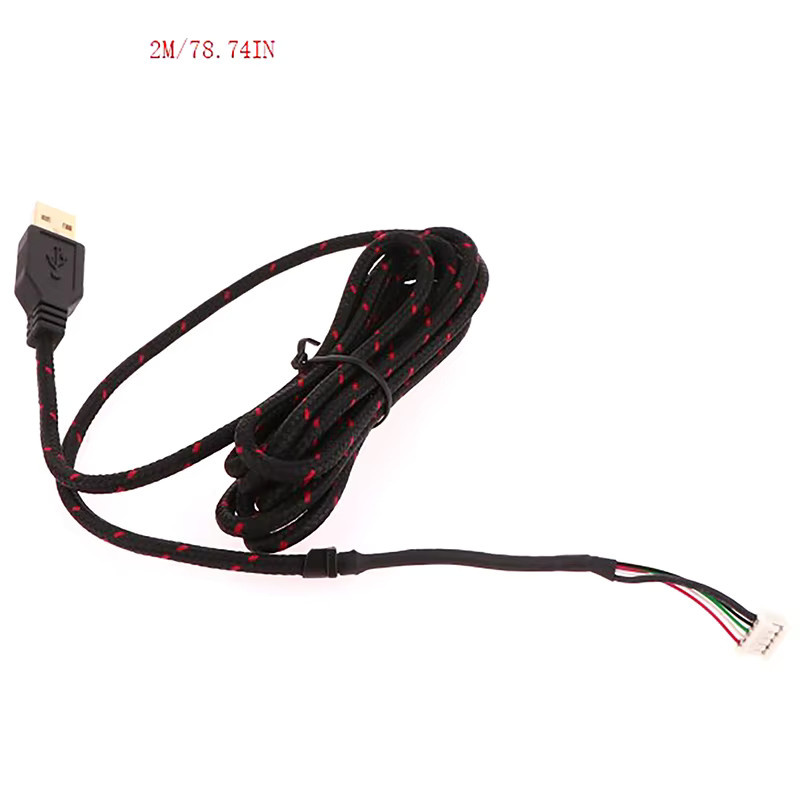 Steelseries Ersatz USB-A Maus-Kabel aus Nylon in Orange und Weiß - Bild 3